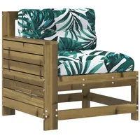 vidaXL Gartensofa Mit Armlehne Kissen Kiefernholz Imprägniert - Vidaxl