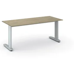 Bürotisch PRIMO FLEXIBLE, 1800 x 800 mm, Eiche natur