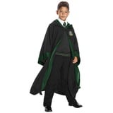 Charades Zauberer-Kostüm Harry Potter Slytherin Premium, Hochwertiges Harry Potter Cosplay-Kostüm für Hogwarts-Zauberschüler schwarz 152-158