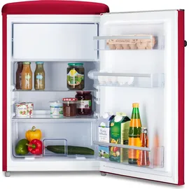 Medion MD 37790 Retro-Kühlschrank (108 l, 875 mm hoch, Rot)