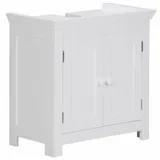 KADIMA DESIGN Waschbeckenunterschrank Weiß 57 cm breit mit 2 Türen und Bodenstehend