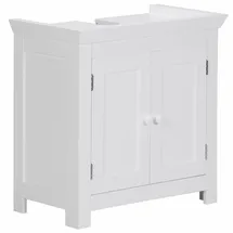 KADIMA DESIGN Waschbeckenunterschrank Weiß 57 cm breit mit 2 Türen und Bodenstehend