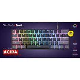 Trust GXT 867 Acira 60%, LEDs RGB, Gaote Outemu RED, USB, DE (24883)
