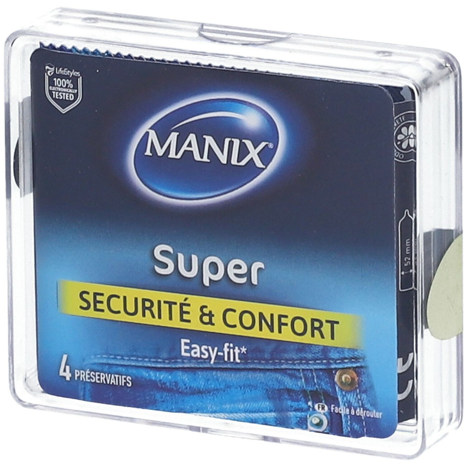 Manix super 4 pc(s) préservatif(s)