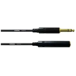 Cordial Kopfhörerverlängerungskabel - Stereo-Stecker weiblich zu Stereo-Stecker