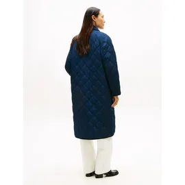 Tommy Hilfiger FLAG Quiltred Padded QUILTED COAT", Damen, Steppmantel Oversized fit, Blau Dark Night navy, L
