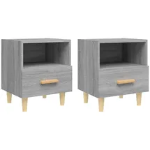 vidaXL Nachtschrank 40 x 35 x 47 cm Grau
