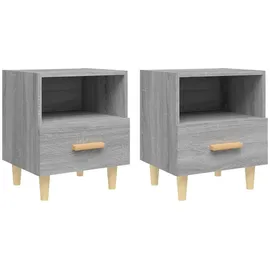 vidaXL Nachtschrank 40 x 35 x 47 cm Grau