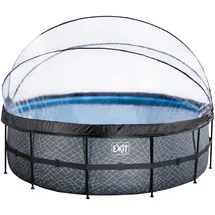 EXIT TOYS Stone Pool 450 x 122 cm inkl. Sandfilter und Abdeckung