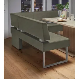 OTTO home Rab 200 x 88 x 160 cm Microfaser langer Schenkel links khakifarben