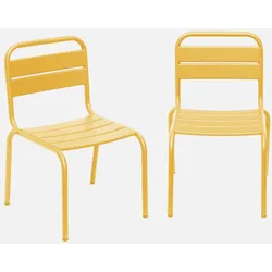 2er-Set Kinderstühle aus gelbem Metall - Kristoff