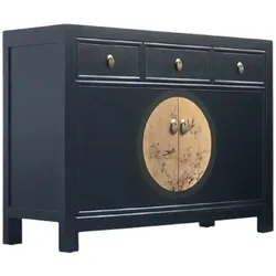 Asiatische Möbelkombination 3-Teilig Schwarz - Art. LesNoirs-3
