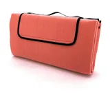 heimtexland Picknickdecke wasserdicht Outdoor Strandmatte Isomatte waschbar Campingdecke faltbar mit Tragegriff Festival Zelten Picknick Strand Decke Typ549 Orange 135x170 cm
