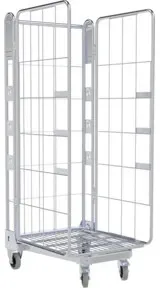 HMH nestainer® Metallgestell 1630 ME 730 x 845 mm 3-seitig galvanisch blau verzinkt