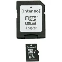 Intenso microSDHC Class 10 UHS-I + SD-Adapter 16 GB