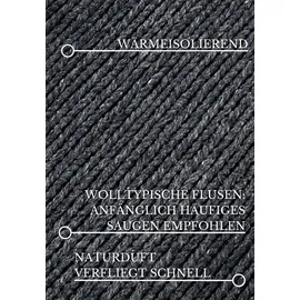 Villeroy & Boch Francois grau Anthrazit, Ø:200cm, Wolle, Teppiche, in rund, oval, Läufer, handgewebt, Wolle, Wohnzimmer, Schlafzimmer