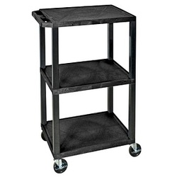 Etagenwagen schwarz 61,0 x 46,0 x 108,0 cm