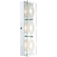 GLOBO Wandleuchte chrom LED Wandlampe Schlafzimmerleuchte Wohnzimmerleuchte 3 flammig,