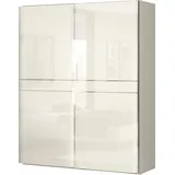PLACES OF STYLE »Piano, FSC-zertifiziert, mit Einlegeböden und Kleiderstangen«, (in 3 Breiten, 224cm hoch), UV lackiert, hochglänzend, mit Soft-Close Funktion, in beige beige