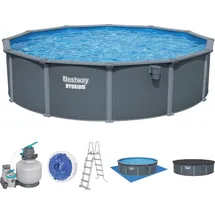 BESTWAY Hydrium Stahlwandpool Komplett-Set Ø 549 x 132 cm inkl. Sandfilteranlage
