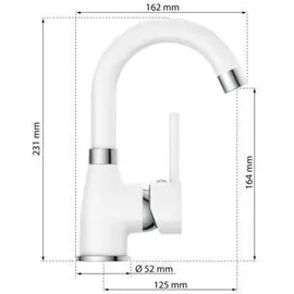Eisl Futura Einhandmischer weiß matt/chrom NI075FUTWCR