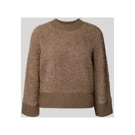 Opus Strickpullover mit gerippten Abschlüssen Modell PENNAN Mittelbraun, 42