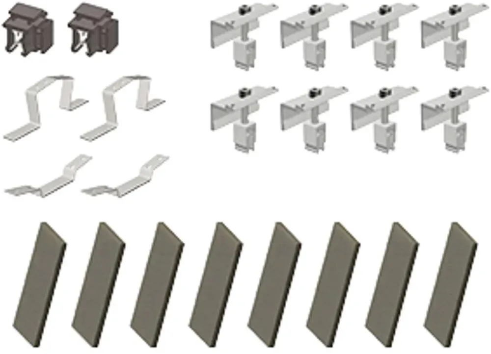 Flachdachsystem Ost/West Set Basis weitere Reihe /3 10 Grad für 2 Module