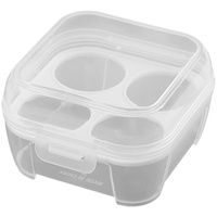 Fiorky Tragbare Eier-Aufbewahrungsbox mit 4 Gittern, Eierträger-Halter, transparente Gitter, Eierhalter, Küchenbehälter, tragbarer Eierhalter, Behälter, Küchen-Organizer for Camping-Picknick