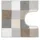 KLEINE WOLKE Caro Beige 55 x 55 cm mit Ausschnitt