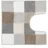 Beige 55 x 55 cm mit Ausschnitt