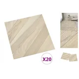 vidaXL Pvc-fliesen Selbstklebend 20 Stk. 1,86 M2 Beige Gestreift Vidaxl