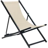 Beliani Locri Ii Liegestuhl 60 x 60 x 79 cm beige