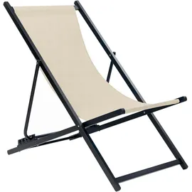 Beliani Locri Ii Liegestuhl 60 x 60 x 79 cm beige