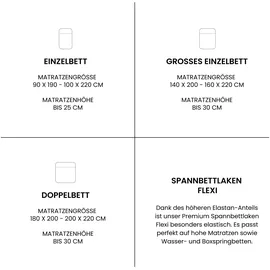 SCHIESSER Spannbettlaken Baumwolle-Elasthan 180 x 200 cm weiß