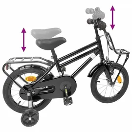 vidaXL Kinderfahrrad 16 Zoll schwarz