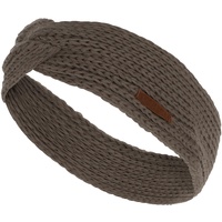 Knit Factory - Joy Stirnband - Gestricktes Damen Haarband - Ohrenwärmer mit Wolle - Hochwertige Qualität - Cappuccino