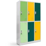 Jan Nowak TOKIO Garderobenschrank 150x90x45cm Grün-Gelb