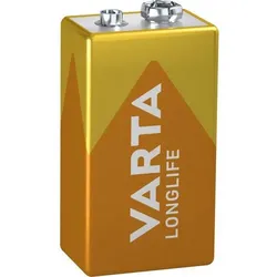 VARTA Batterie LONGLIFE, Alkaline, 04122 101 411 9V