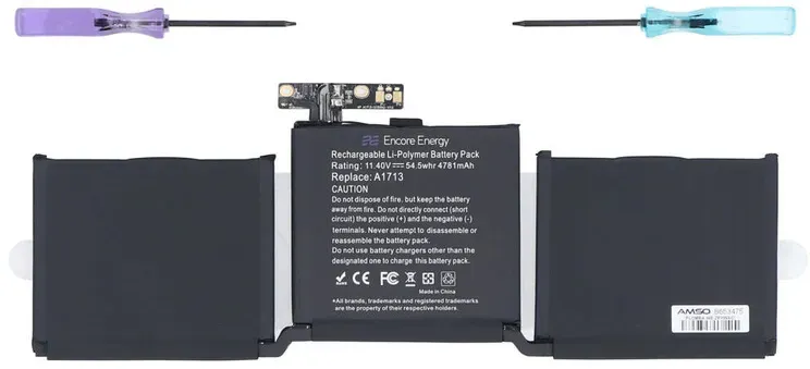 Neuer Encore Energy Akku für Apple MacBook Pro 13 A1708 2016-2017 54,5Wh 11,4V 4781mAh A1713