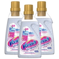 Vanish Oxi Action Powerweiss Gel – 3 x 750 ml - Fleckenentferner und Wäsche-Booster Gel ohne Chlor – Für weiße Wäsche