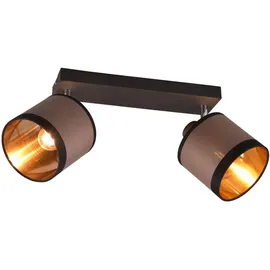 rl live your light Reality Spot Davos 2-flammig Schwarz Matt 38 cm x 16,5 cm