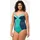 Ulla Popken Badeanzug Damen Blau 46