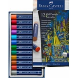 Faber-Castell Metallic Ölkreide farbsortiert 12 St.