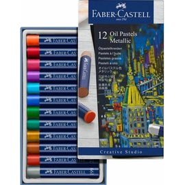 Faber-Castell Metallic Ölkreide farbsortiert 12 St.