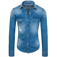 Rock Creek Jeanshemd Blau 4XL