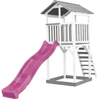 Axi Beach Tower Spielturm mit lila Rutsche Sandkasten violett