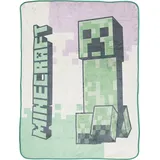 Minecraft Creeper Bettüberwurf 130 x 150 cm Grün/Rosa