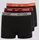 Nike Trunk Boxershorts Schwarz / Orange / Rot M 3er Pack