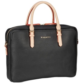 BUGATTI Ella Businesstasche mit 15“ Laptopfach, Aktentasche für Damen Laptoptasche, Frauen Bürotasche Lehrertasche in schwarz