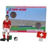 TIPP-KICK Schweiz-Box I Original Set Schweiz-Star-Kicker & Schweiz-Soundchip in der Torwandbox I Figur Spiel I Zubehör